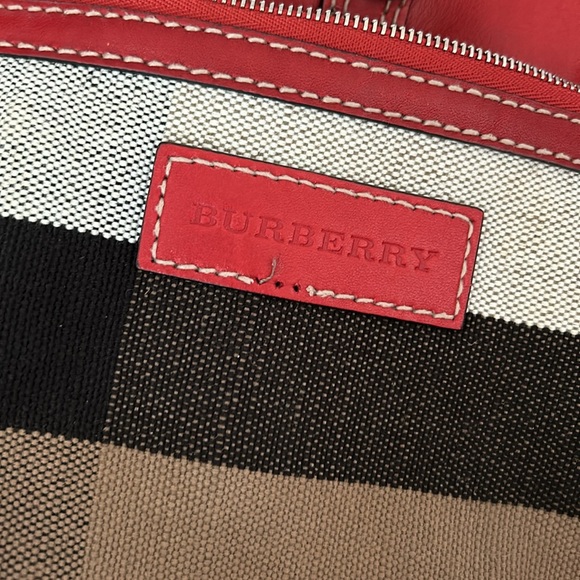 BURBERRY PLAID CANVAS TOTE - Picture 6 of 6